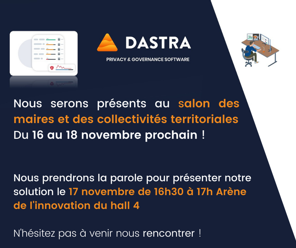 Dastra sera présente à l'édition 2021 au salon des maires et des collectivités territoriales du 16 au 18 novembre prochain !