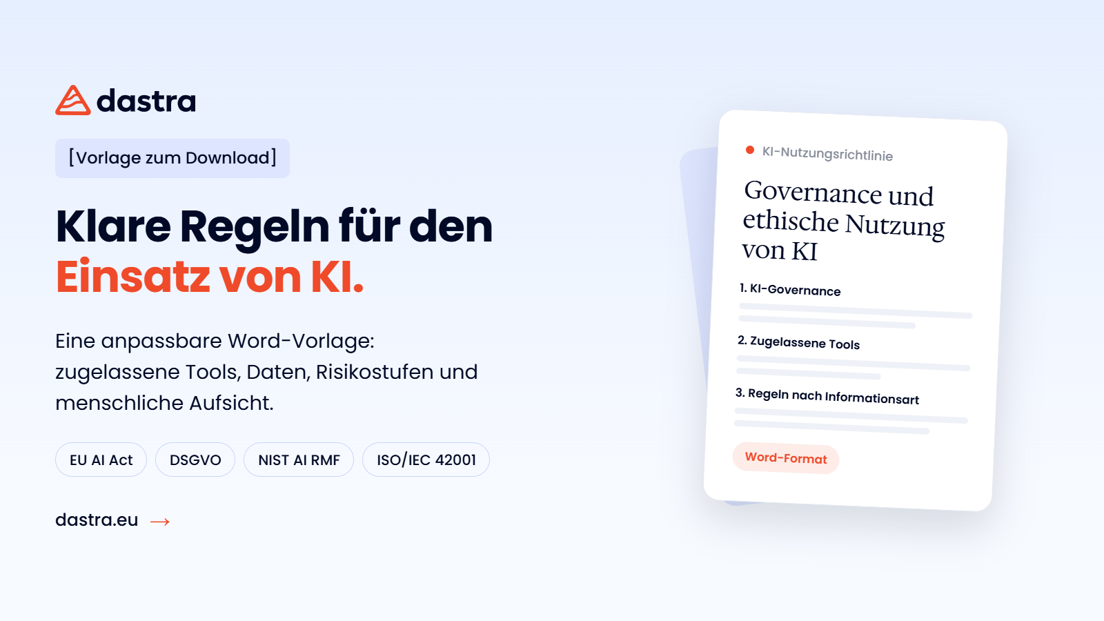 Vorlage für eine KI-Nutzungsrichtlinie zum Download