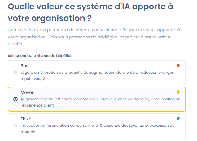 Valeur ajoutée d'un usage de l'IA