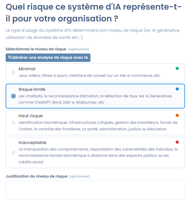 Risques liés aux systèmes d'IA dans Dastra